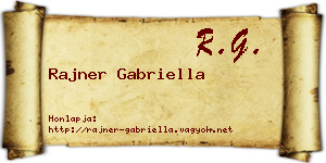 Rajner Gabriella névjegykártya